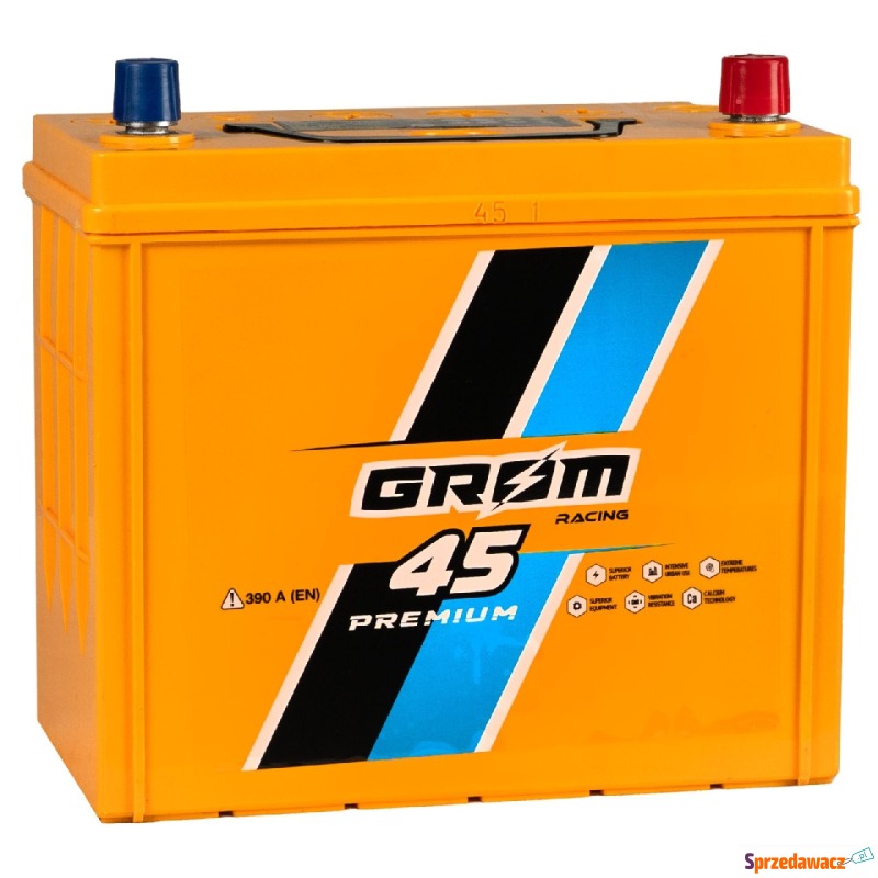 Akumulator Grom Racing 45Ah 390A Japan P+ - Akumulatory - Ciechanów