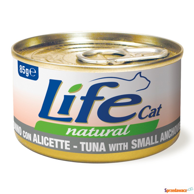LifeCat Adult tuńczyk i małe sardele - 6 x 85... - Karmy dla kotów - Czarne