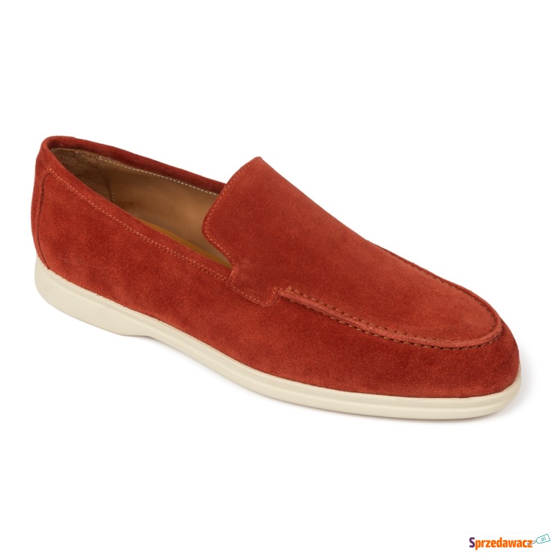Loafersy VAN THORN Zamsz Ceglany...