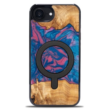 Drewniane etui do iPhone 17e / 16e, Bewood Unique Neons Vegas do MagSafe