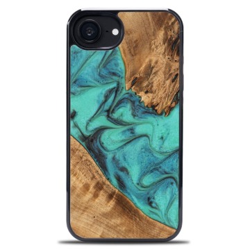 Drewniane etui do iPhone 17e / 16e, Bewood Unique Turquoise