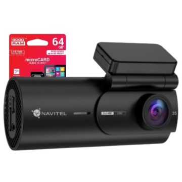 Zestaw Wideorejestrator kamera samochodowa Navitel R35 Full HD, G-sensor + karta microSD 64GB