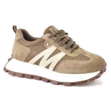 Brązowe skórzane sneakersy damskie Vinceza 41520
