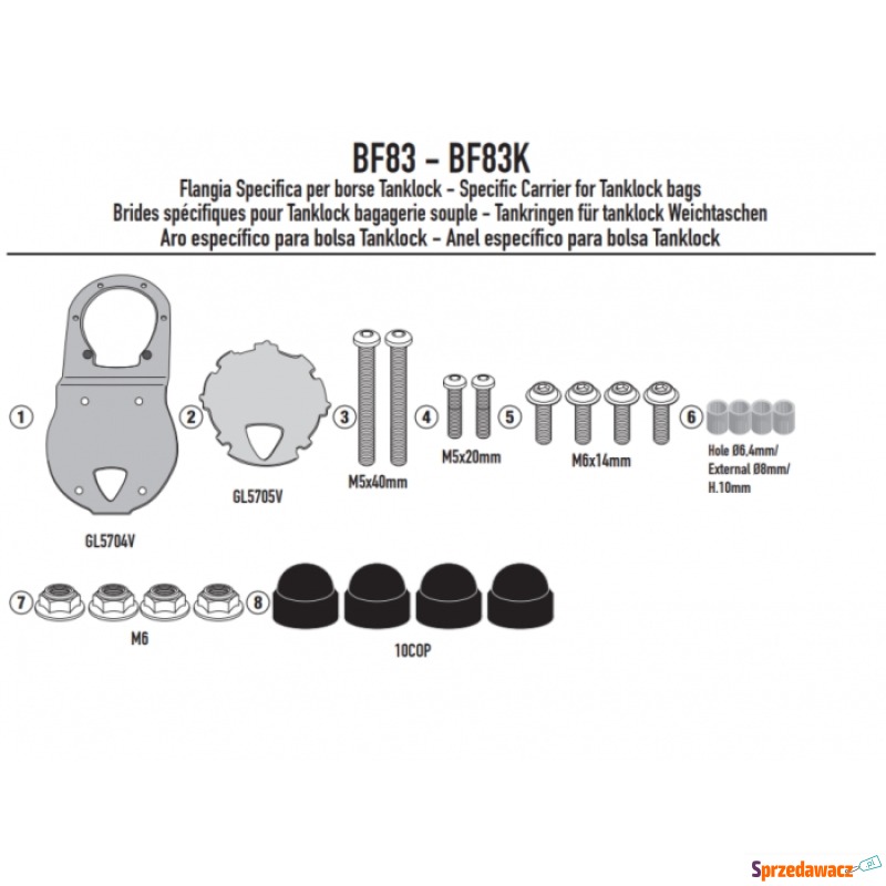 GIVI  MOCOWANIE TANKLOCK KEEWAY V 302 C (23) - Kufry i bagaż - Radom