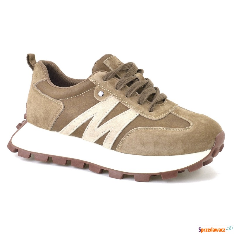 Brązowe skórzane sneakersy damskie Vinceza 41520 - Półbuty damskie - Chorzów