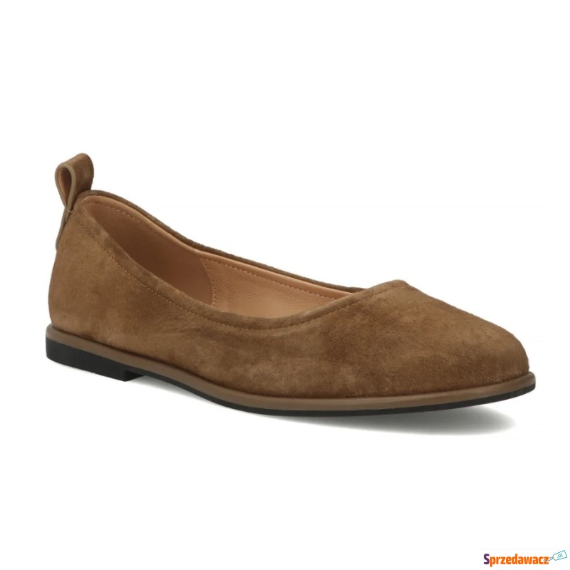 Camel skórzane baleriny damskie Filippo DP7741/26 - Balerinki damskie - Elbląg