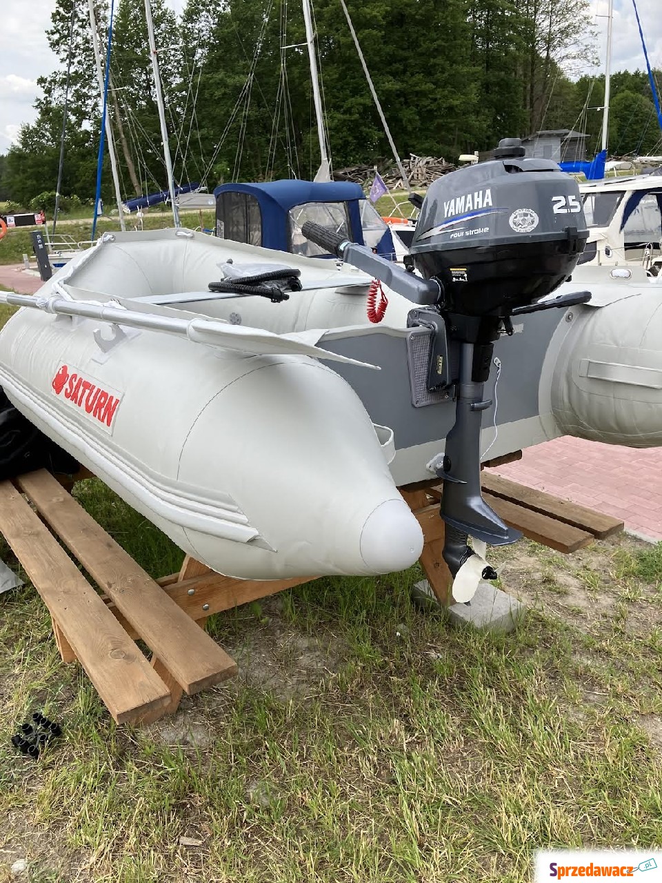 Ponton Saturn z silnikiem Yamaha