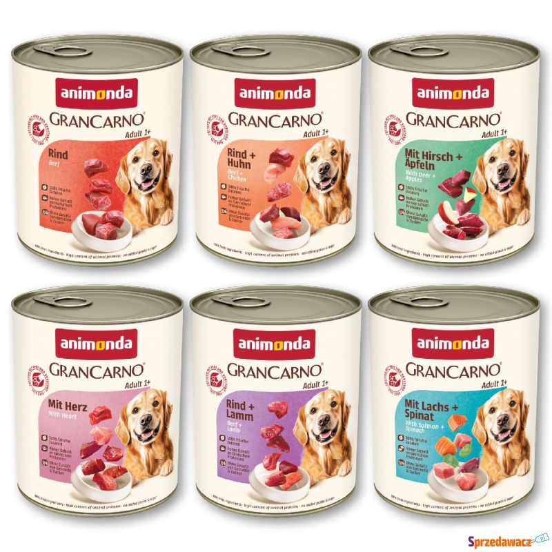 animonda GranCarno Original Adult, 6 x 800 g -... - Karmy dla psów - Łomża
