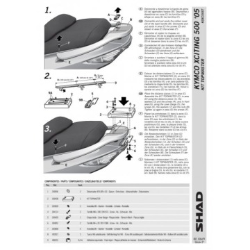 SHAD K0XC55ST STELAŻ KUFRA TYŁ DO KYMCO XCITING 250
