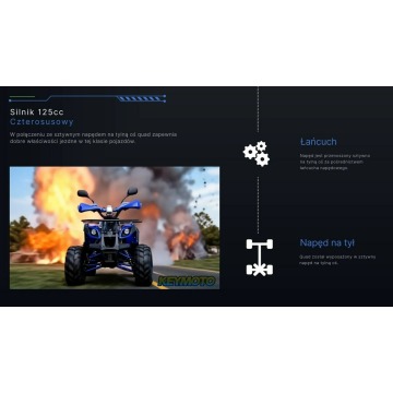 Inna Inny - Quad ATV DUŻY 125cc KEYMOTO MODEL... - Pozostałe motocykle - Ząbkowice Śląskie - zdjęcie 12