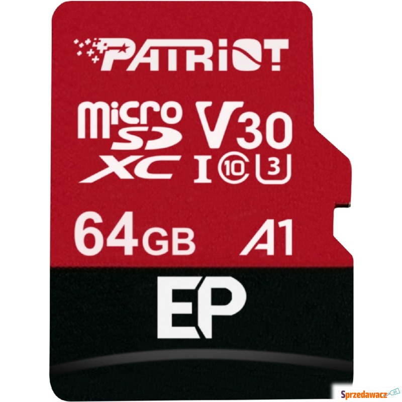 Patriot EP Series 64GB microSDXC V30 - Karty pamięci, czytniki,... - Radom