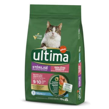 Ultima Cat Sterilized Sensible, pstrąg - 2 x 10 kg