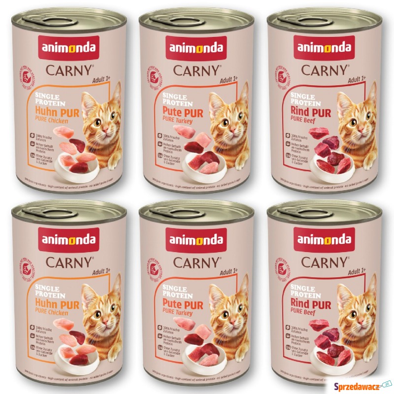 Pakiet próbny animonda Carny Single Protein Adult... - Karmy dla kotów - Grudziądz