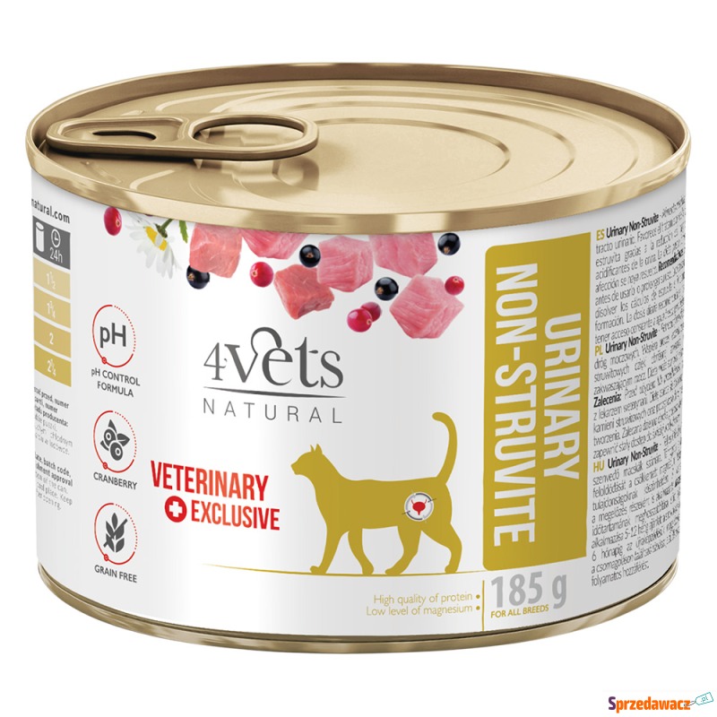 4Vets Natural Urinary  - 12 x 185 g - Karmy dla kotów - Kielce
