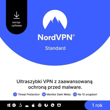 Vpn (virtual private network) NordVPN Standard ESD - 10 urządzeń - subskrypcja na rok