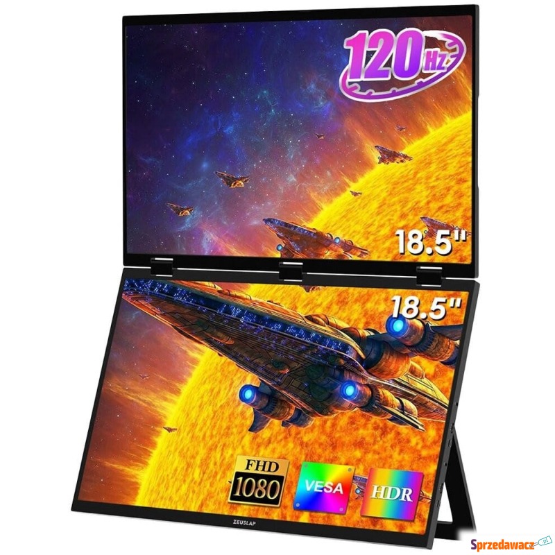 ZEUSLAP Z18W - 120Hz | Full HD | IPS | 2x 18.5'' - Monitory LCD i LED - Legnica