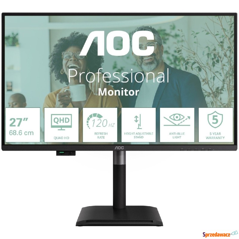AOC Q27P4CV - 120Hz | QHD | IPS | 27'' | USB-C... - Monitory LCD i LED - Płock