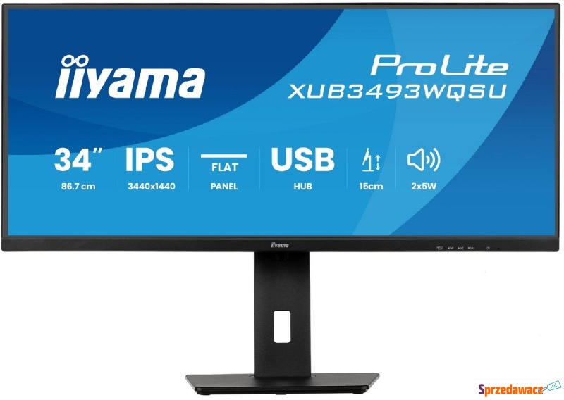 iiyama ProLite XUB3493WQSU-B6 - 120Hz | UWQHD... - Monitory LCD i LED - Olsztyn