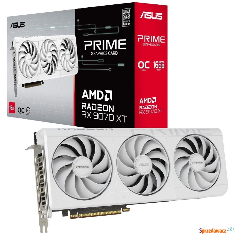 ASUS Radeon RX 9070 XT PRIME 16GB WHITE OC - Karty graficzne - Katowice