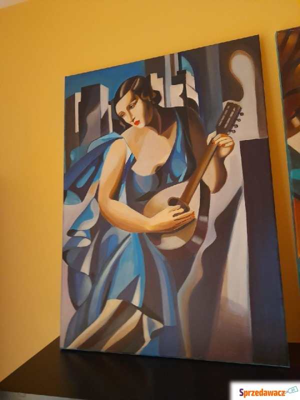 Sprzedam obraz Tamara Łempicka, Kobieta z tamburynem - Obrazy - Ostrołęka