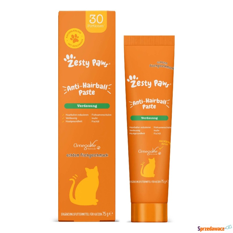 Zesty Paws Cat Anti-Hairball Paste - 2 x 75 g - Przysmaki dla kotów - Kołobrzeg