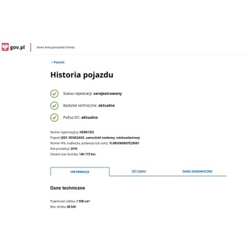 Jeep Renegade  SUV 2016,  1.6 diesel - Na sprzedaż za 44 900 zł - Elbląg - zdjęcie 2
