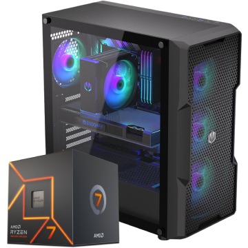 Komputer Komfig Gamingowy Ryzen 7 7700 RX 9070 32GB DDR5 2TB M.2 Windows 11