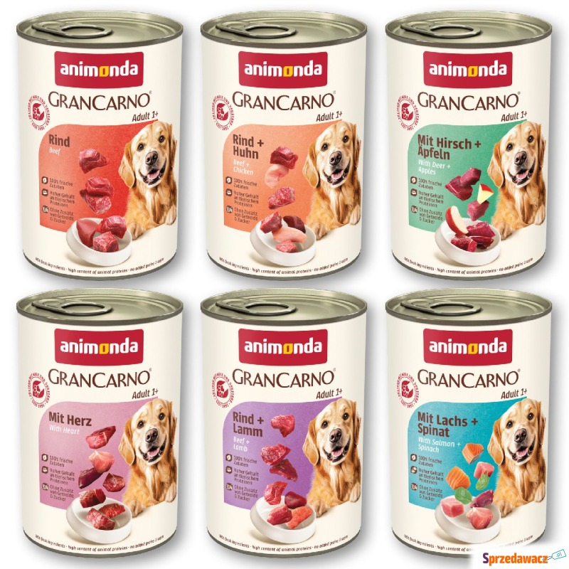Pakiet animonda GranCarno Original, 12 x 400 g... - Karmy dla psów - Kiełpino