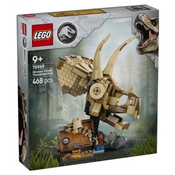 Klocki konstrukcyjne LEGO Jurassic World 76969 Szkielety dinozaurów: czaszka triceratopsa