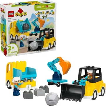 Klocki konstrukcyjne LEGO Duplo Town 10475 Maszyny budowlane 3 w 1