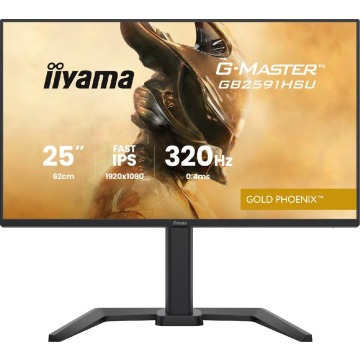iiyama G-Master GB2591HSU-B1 Gold Phoenix - 320Hz | Full HD | Fast IPS | 24.5'' | HDMI 2.1 | DP 1.4 