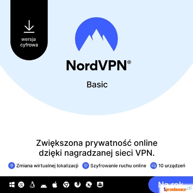 Vpn (virtual private network) NordVPN Basic ESD... - Bezpieczeństwo - Nowy Sącz