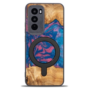 Drewniane etui do Oppo Reno 12 Pro, Bewood Unique Neons Vegas do MagSafe