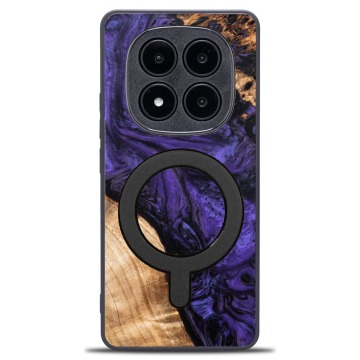 Drewniane etui do Xiaomi Redmi Note 14 Pro Plus 5G, Bewood Unique Violet do MagSafe