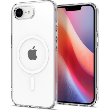 Etui Spigen Crystal Flex Mag do MagSafe do iPhone 17e / 16e, przezroczysto-białe