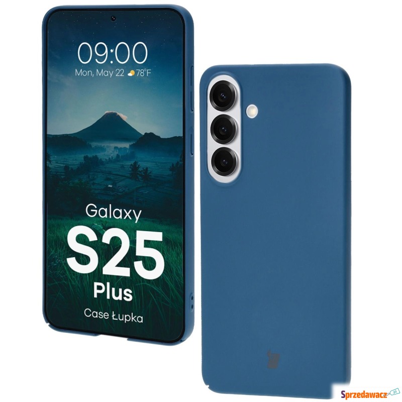Etui Bizon Case Łupka do Galaxy S25 Plus, niebieskie - Etui na smartfony - Słupsk
