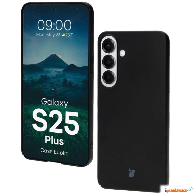 Etui Bizon Case Łupka do Galaxy S25 Plus, czarne - Etui na smartfony - Radomsko