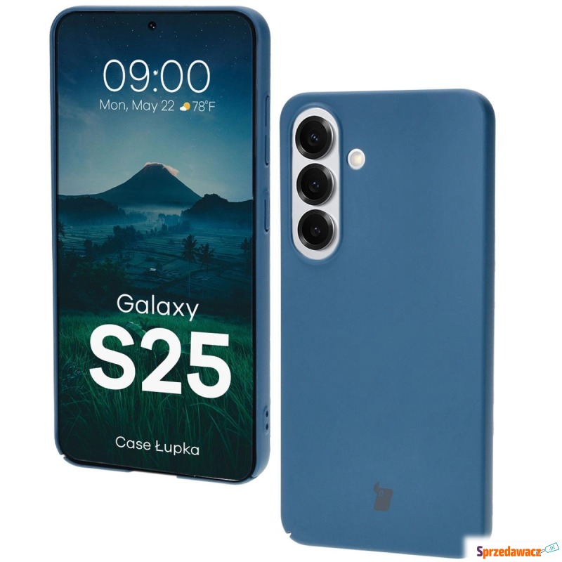 Etui Bizon Case Łupka do Galaxy S25, niebieskie - Etui na smartfony - Pruszcz Gdański