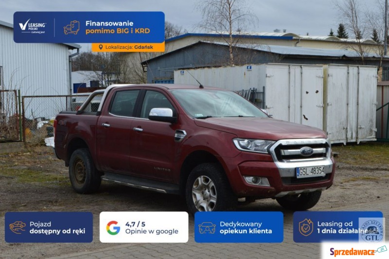 Ford Ranger 2018 diesel - Na sprzedaż za 45 326 zł - Gdańsk