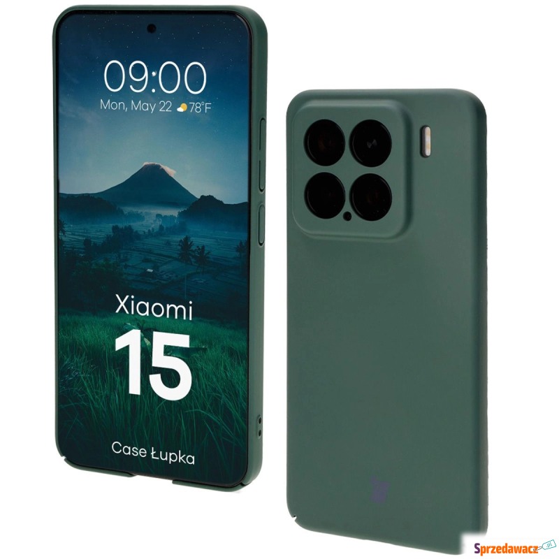 Etui Bizon Case Łupka do Xiaomi 15, zielone - Etui na smartfony - Płock