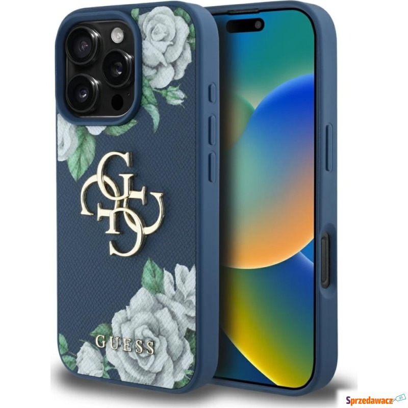 Etui Guess Grained Roses Big 4G do iPhone 16 Pro,... - Etui na smartfony - Rzeszów