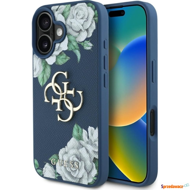 Etui Guess Grained Roses Big 4G do iPhone 16,... - Etui na smartfony - Żnin