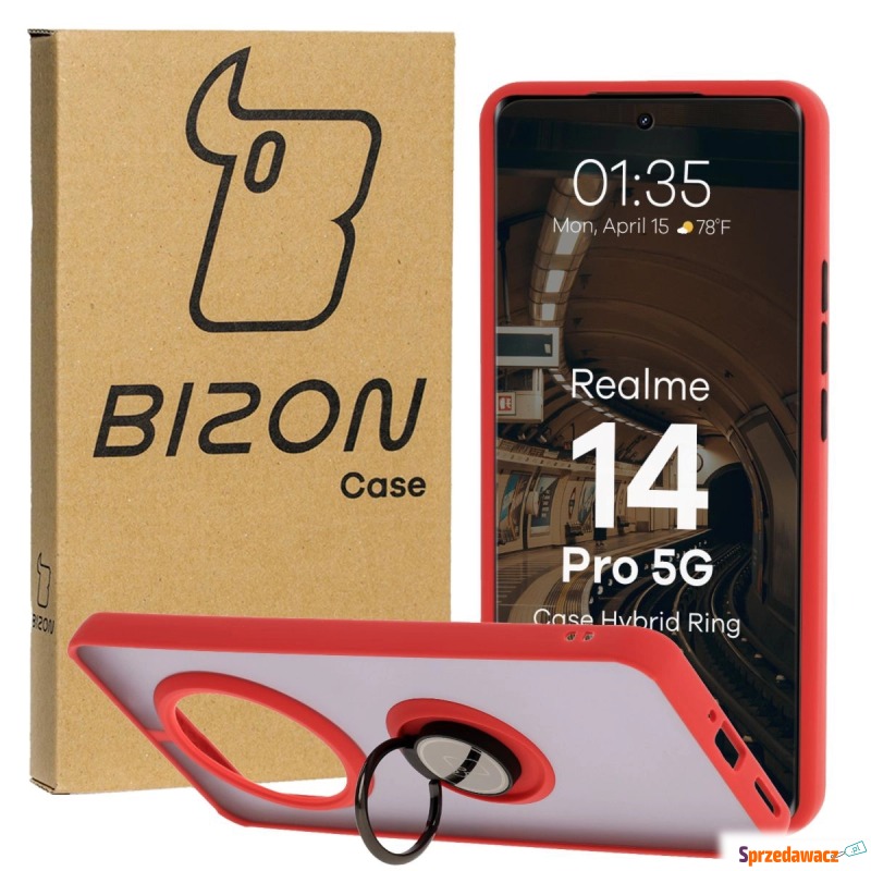 Etui z uchwytem na palec Bizon Case Hybrid Ring... - Etui na smartfony - Głogów