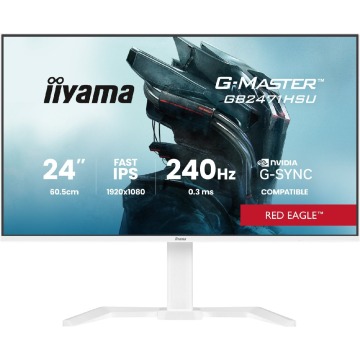 iiyama G-Master GB2471HSU-W1 Red Eagle - 240Hz | Full HD | Fast IPS | 23,8'' | 0,3ms | HDR10