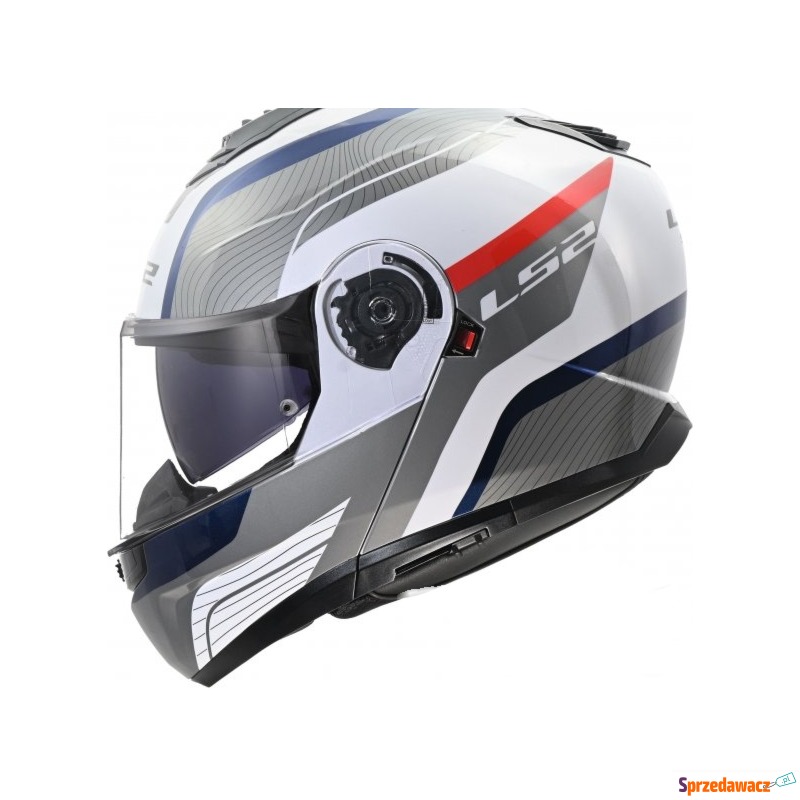 LS2 KASK SYSTEMOWY FF908 STROBE II MONZA WH. BL... - Kaski motocyklowe - Słupsk