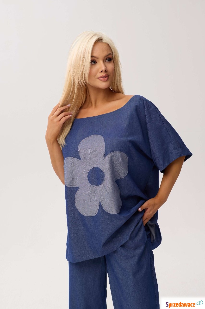Oversize denimowa bluzka Leo z...