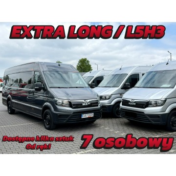 Volkswagen Crafter - 3.180 Automat 7-OSÓB Brygadówka DOKA EXTRA LONG L5H3 Nowy 2024 Man TGE