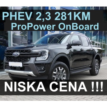 Ford Ranger - 2,3 PHEV  Wildtrak Hybryda ProPower OnBoard Kamera 360  Niska Cena