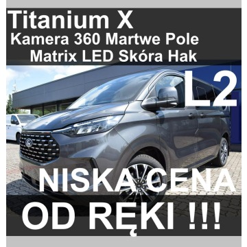 Ford Tourneo Custom - L2 Titanium X Kamera 360 Martwe Pole Matrix LED Hak od ręki 2807 zł
