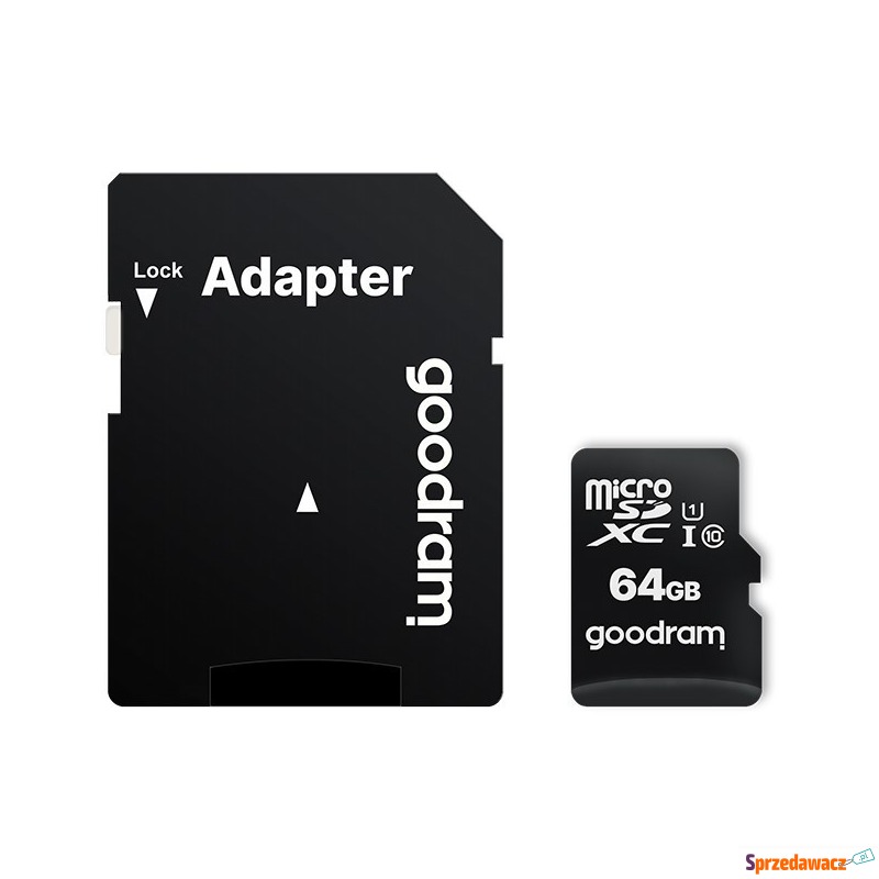 GOODRAM 64GB microSDXC class 10 UHS I + adapter - Karty pamięci, czytniki,... - Gliwice